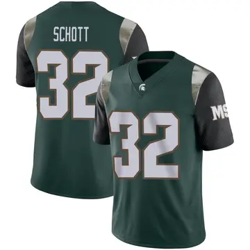 Men's James Schott Michigan State Spartans Nike Limited Green Football Jersey