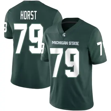 Men's Jarrett Horst Michigan State Spartans Nike Game Green Football Jersey