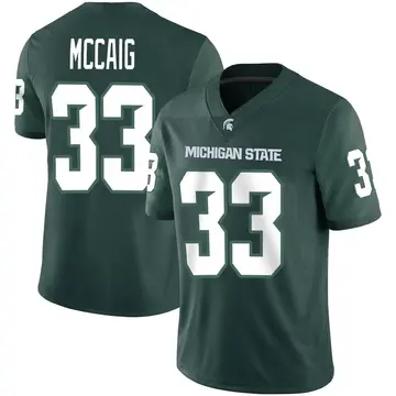 Men's Jaxon McCaig Michigan State Spartans Nike Game Green Football Jersey