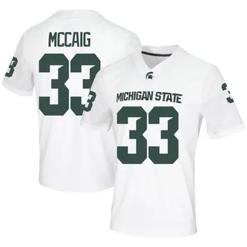 Men's Jaxon McCaig Michigan State Spartans Nike Game White Football Jersey