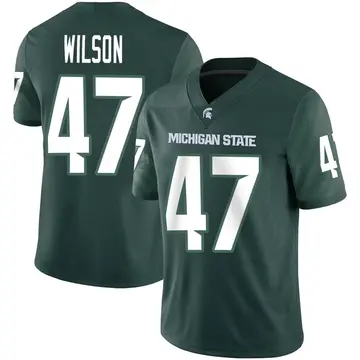 Men's Jaxson Wilson Michigan State Spartans Nike Game Green Football Jersey