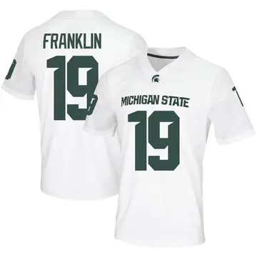 Men's Jaylan Franklin Michigan State Spartans Nike Game White Football Jersey