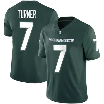 Men's Jordan Turner Michigan State Spartans Nike Game Green Football Jersey