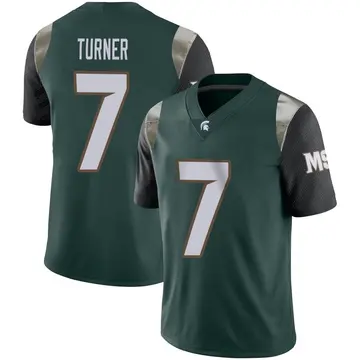 Men's Jordan Turner Michigan State Spartans Nike Limited Green Football Jersey