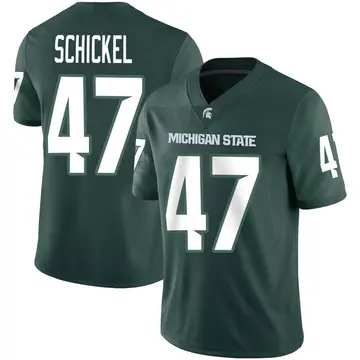 Men's Kaden Schickel Michigan State Spartans Nike Game Green Football Jersey