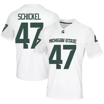 Men's Kaden Schickel Michigan State Spartans Nike Game White Football Jersey