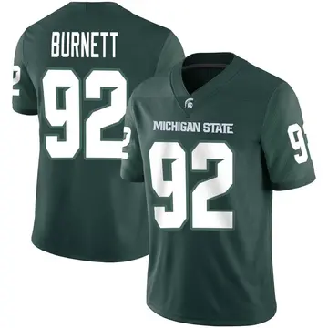 Men's Kekai Burnett Michigan State Spartans Nike Game Green Football Jersey