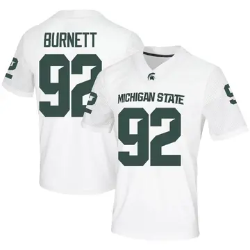 Men's Kekai Burnett Michigan State Spartans Nike Game White Football Jersey