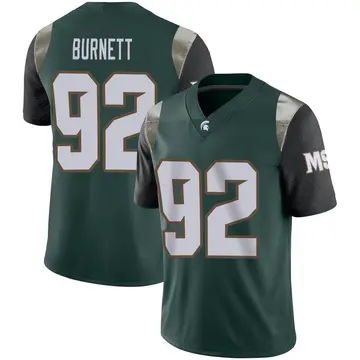 Men's Kekai Burnett Michigan State Spartans Nike Limited Green Football Jersey