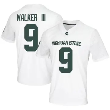 Men's Kenneth Walker III Michigan State Spartans Nike Game White Football Jersey