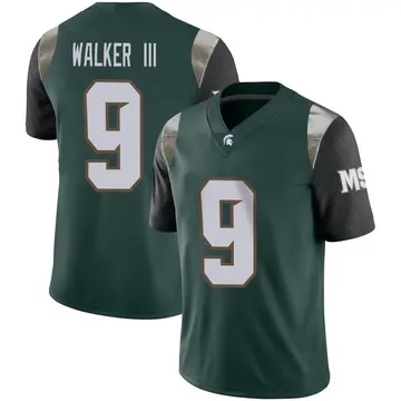 Men's Kenneth Walker III Michigan State Spartans Nike Limited Green Football Jersey