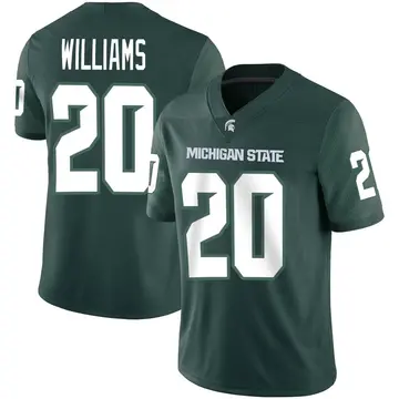 Men's Keshawn Williams Michigan State Spartans Nike Game Green Football Jersey