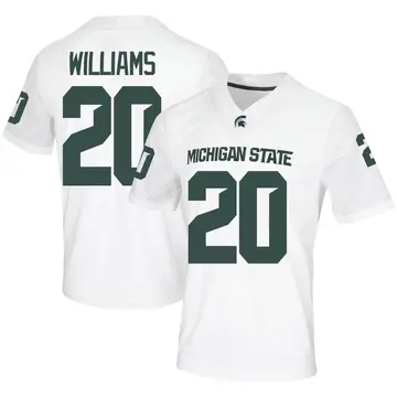 Men's Keshawn Williams Michigan State Spartans Nike Game White Football Jersey