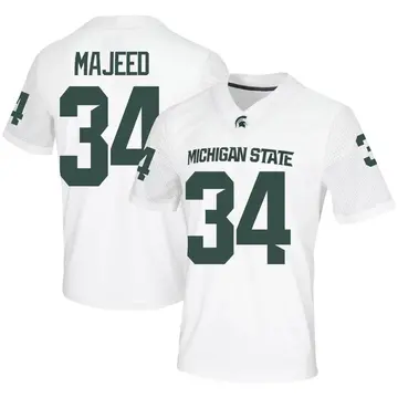 Men's Khalil Majeed Michigan State Spartans Nike Game White Football Jersey