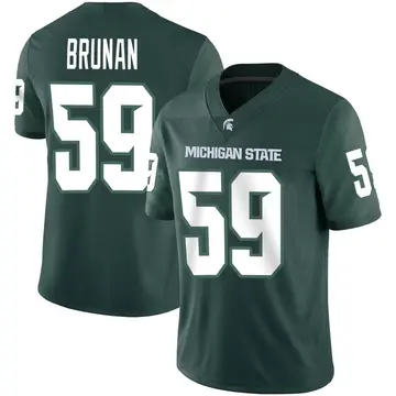 Men's Kyler Brunan Michigan State Spartans Nike Game Green Football Jersey