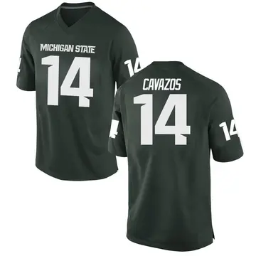 Men's Lejond Cavazos Michigan State Spartans Nike Game Green Football College Jersey