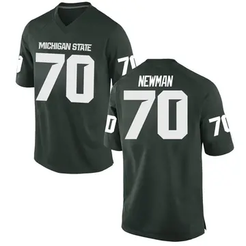 Men's Luke Newman Michigan State Spartans Nike Game Green Football College Jersey