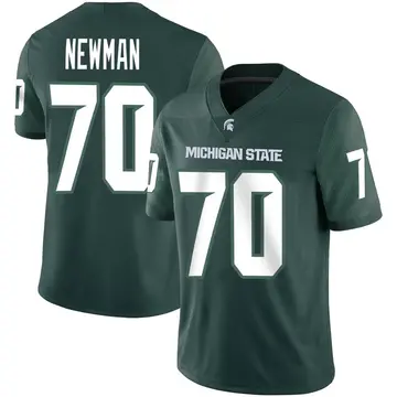 Men's Luke Newman Michigan State Spartans Nike Game Green Football Jersey