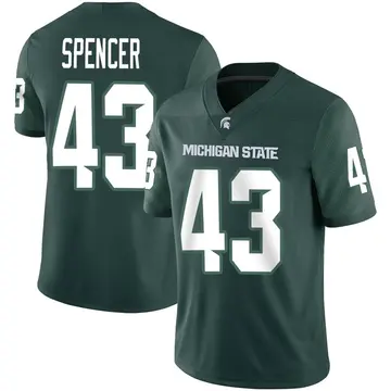 Men's Malik Spencer Michigan State Spartans Nike Game Green Football Jersey