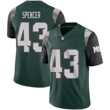 Men's Malik Spencer Michigan State Spartans Nike Limited Green Football Jersey