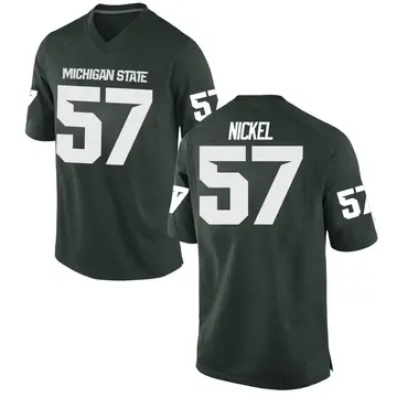 Men's Mason Nickel Michigan State Spartans Nike Game Green Football College Jersey