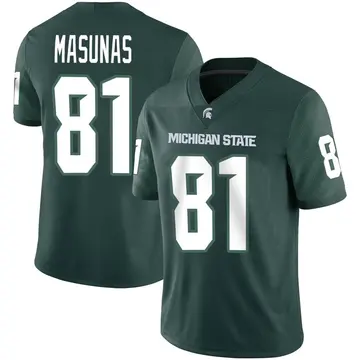 Men's Michael Masunas Michigan State Spartans Nike Game Green Football Jersey