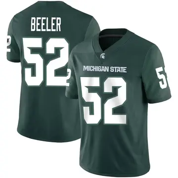 Men's Mikeshun Beeler Michigan State Spartans Nike Game Green Football Jersey