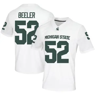 Men's Mikeshun Beeler Michigan State Spartans Nike Game White Football Jersey