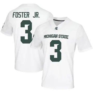 Men's Montorie Foster Jr. Michigan State Spartans Nike Game White Football Jersey