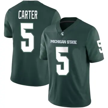 Men's Nate Carter Michigan State Spartans Nike Game Green Football Jersey