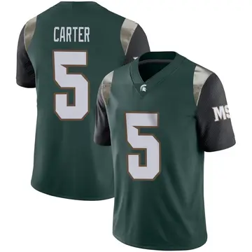 Men's Nate Carter Michigan State Spartans Nike Limited Green Football Jersey