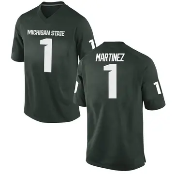 Men's Nikai Martinez Michigan State Spartans Nike Game Green Football College Jersey