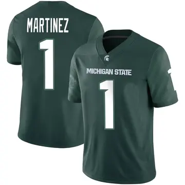 Men's Nikai Martinez Michigan State Spartans Nike Game Green Football Jersey