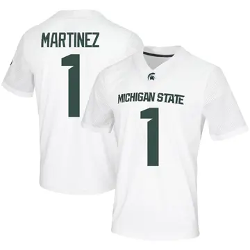 Men's Nikai Martinez Michigan State Spartans Nike Game White Football Jersey