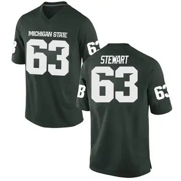 Men's Payton Stewart Michigan State Spartans Nike Game Green Football College Jersey