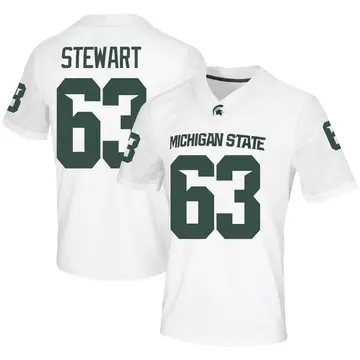 Men's Payton Stewart Michigan State Spartans Nike Game White Football Jersey