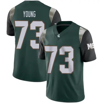 Men's Rustin Young Michigan State Spartans Nike Limited Green Football Jersey