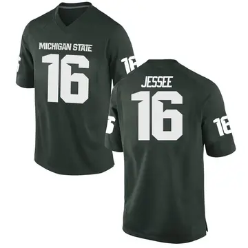 Men's Ryland Jessee Michigan State Spartans Nike Game Green Football College Jersey