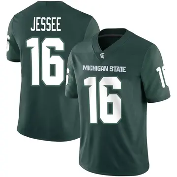 Men's Ryland Jessee Michigan State Spartans Nike Game Green Football Jersey