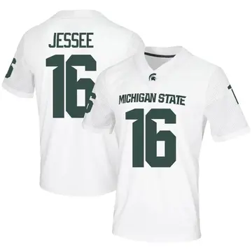 Men's Ryland Jessee Michigan State Spartans Nike Game White Football Jersey