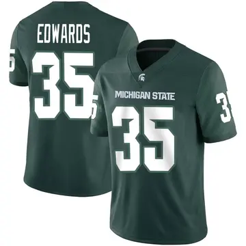 Men's Sam Edwards Michigan State Spartans Nike Game Green Football Jersey