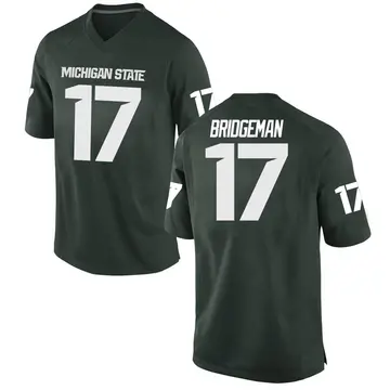 Men's Semaj Bridgeman Michigan State Spartans Nike Game Green Football College Jersey