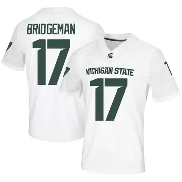 Men's Semaj Bridgeman Michigan State Spartans Nike Game White Football Jersey