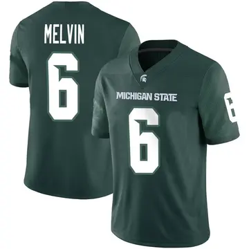 Men's Semar Melvin Michigan State Spartans Nike Game Green Football Jersey