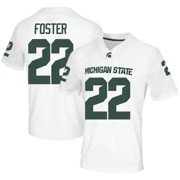 Men's Shawn Foster Michigan State Spartans Nike Game White Football Jersey