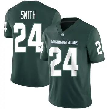 Men's Shawn Smith Michigan State Spartans Nike Game Green Football Jersey