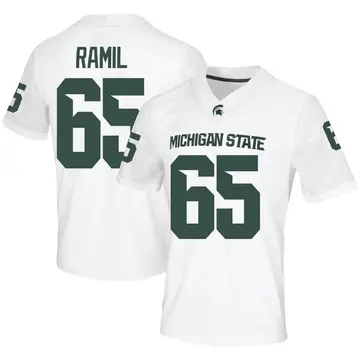 Men's Stanton Ramil Michigan State Spartans Nike Game White Football Jersey