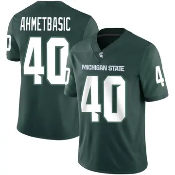 Men's Tarik Ahmetbasic Michigan State Spartans Nike Game Green Football Jersey