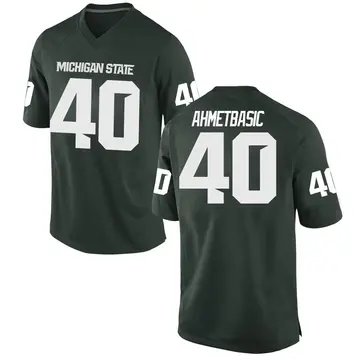 Men's Tarik Ahmetbasic Michigan State Spartans Nike Replica Green Football College Jersey