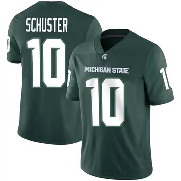 Men's Tommy Schuster Michigan State Spartans Nike Game Green Football Jersey